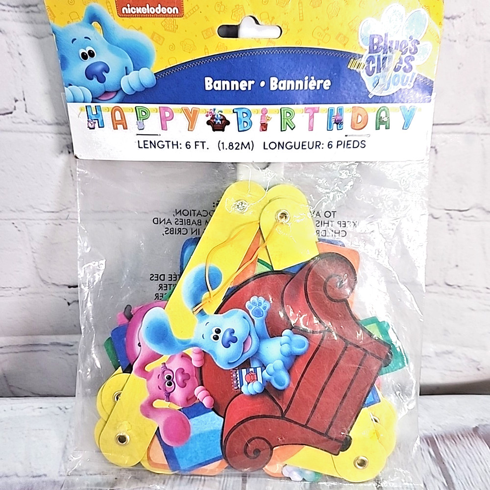 NEW BLUE’S CLUES & YOU HAPPY BIRTHDAY 6 FT BANNER SEALED