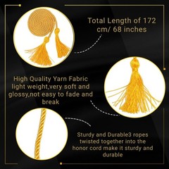 2026 Graduation Honor Cords National Honors Society Braided Rope Tassel Decor