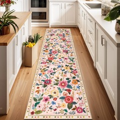 Floral Nursery 2×8 Area Rugs Washable Print Boho Cute Carpet Non Slip Flower …