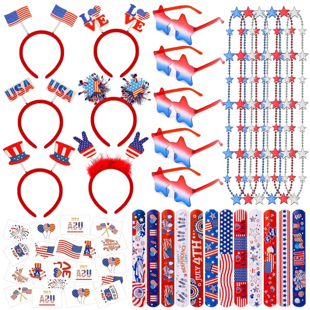 Red White Blue Patriotic Party Set – 93PCS 4th of July Decor