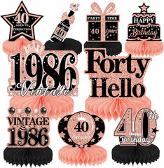 60Th Birthday Party Decorations – 9PCS Vintage 60Th Birthday Table Decorations f