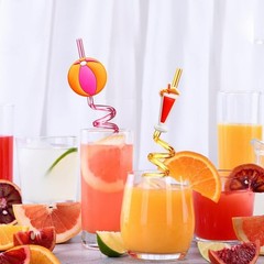 Creative Adjusting Silly Straws – 24 Pack for Beach and Summer Celebrations