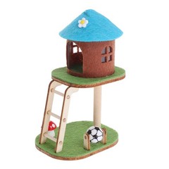 Mini Cat Climbing Frame Ornaments Wooden Tree Desktop Kitten Furniture Tower