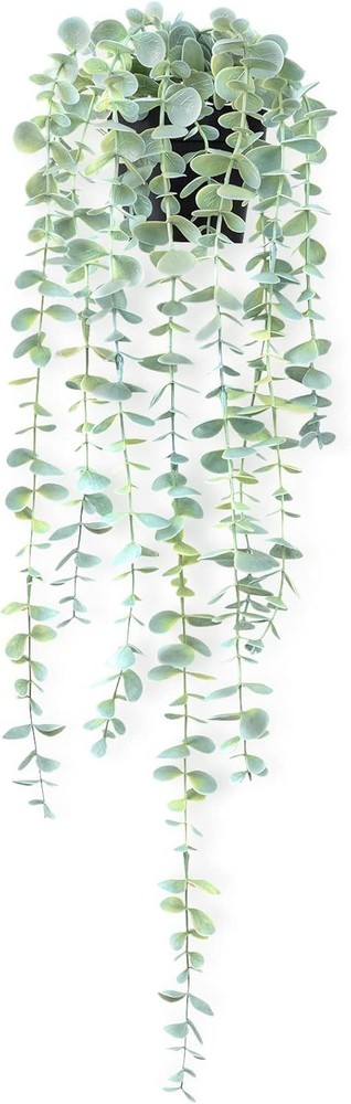 Fake Hanging Plant Eucalyptus Artificial Faux Plants Indoor Small Wall Green
