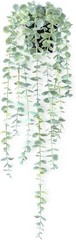 Fake Hanging Plant Eucalyptus Artificial Faux Plants Indoor Small Wall Green