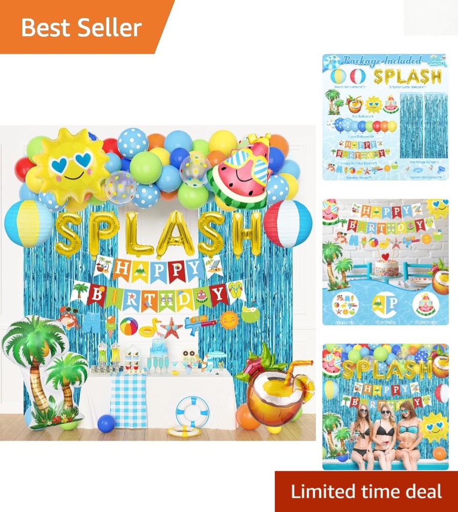 Complete Summer Pool Party Decoration Kit – Easy Setup & Quality Materials