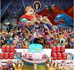 Villains Party Supplies Backdrop Banner Birthday Gift Theme Party