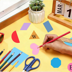 Star Heart Paper Cut-Outs, Assorted Color Shape Cards for Decor &DIY Crafts | CO