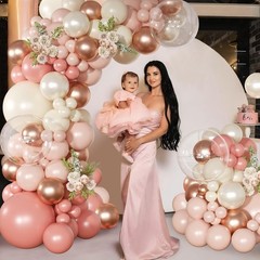 Dusty Pink Balloon Arch Kit 126 Pcs Blush Rose Gold Wedding Party Decor