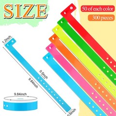 Henoyso 300 Pcs Plastic Wristbands for Events Vinyl Plastic Bracelet Wristban…