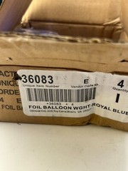 (QTY 4) Foil Balloon Weight Party Decorations, Royal Blue 36083