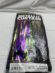 Party Deco Metallic Curtain Multi-Color 3 ft. wide x 8 ft. drop