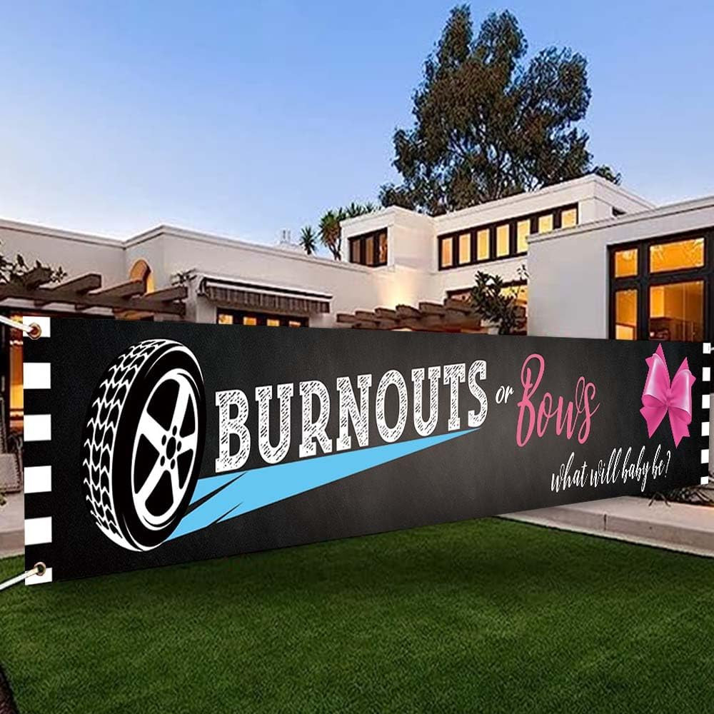 118 x 20 Inches Burnouts Or Bows Gender Reveal