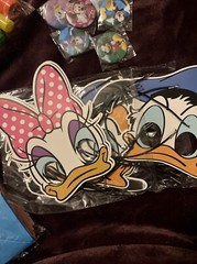 122pc Mouse Bday Lot, Treat Bags Make-a-face Stickers Snap bracelets Stamps Mask