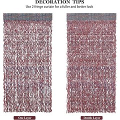 Shiny Tinsel Foil Fringe Curtain Backdrop Party Decoration 3 Packs 3.3×6.6ft New
