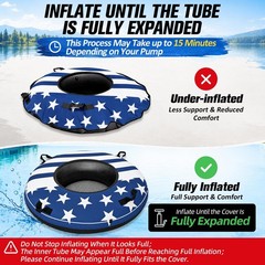 River Tube, 48» Heavy Duty River Float Tube with Commercial Inner Tube, Prem…
