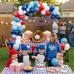 Red Blue White Balloons, 60 PCS 12 inch Navy Light Blue Red and White Balloon…