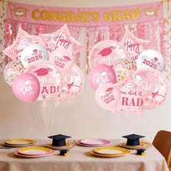 42pcs Graduation Balloons Class of 2026, Grad Latex Confetti Balloons with Co…