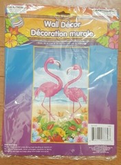 Pink Flamingo Luau Tropical Blue Ocean 42″ x 72″ Wall deco Mural Decoration NEW