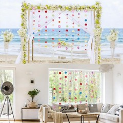 6 PCS Artificial Flower Garlands Hanging Decorations, Floral Hanging Backdrop…