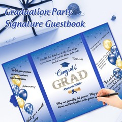 Blue Gold Class of 2026 Congratulations Grad, Graduation Party Card Alternative