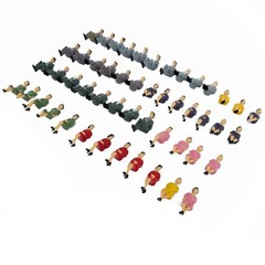 Decorative Architectural Model Supplies 50 Pcs Sitting People Set at 1 32 Scale