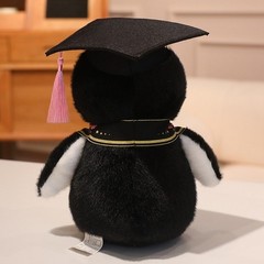 Graduation Penguin Plush Toy Stuffed Animal with Cap and Sash for Grad Gift