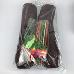 Prextex 12 Pack Coconut Cups for Hawaiian Luau Kids Party with Hibiscus… LOOK
