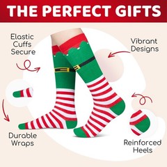 Christmas Gifts Stocking Stuffers for Girls – Secret Santa Socks for Kids, Xm…