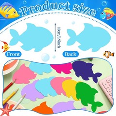 Tropical Fish Paper Cutouts Assorted Colors Bulletin Board 3.9 Inch 360 PCS