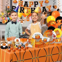 Basketball Party Decorations,206Pcs Basketball Birthday Decorations Include Plat