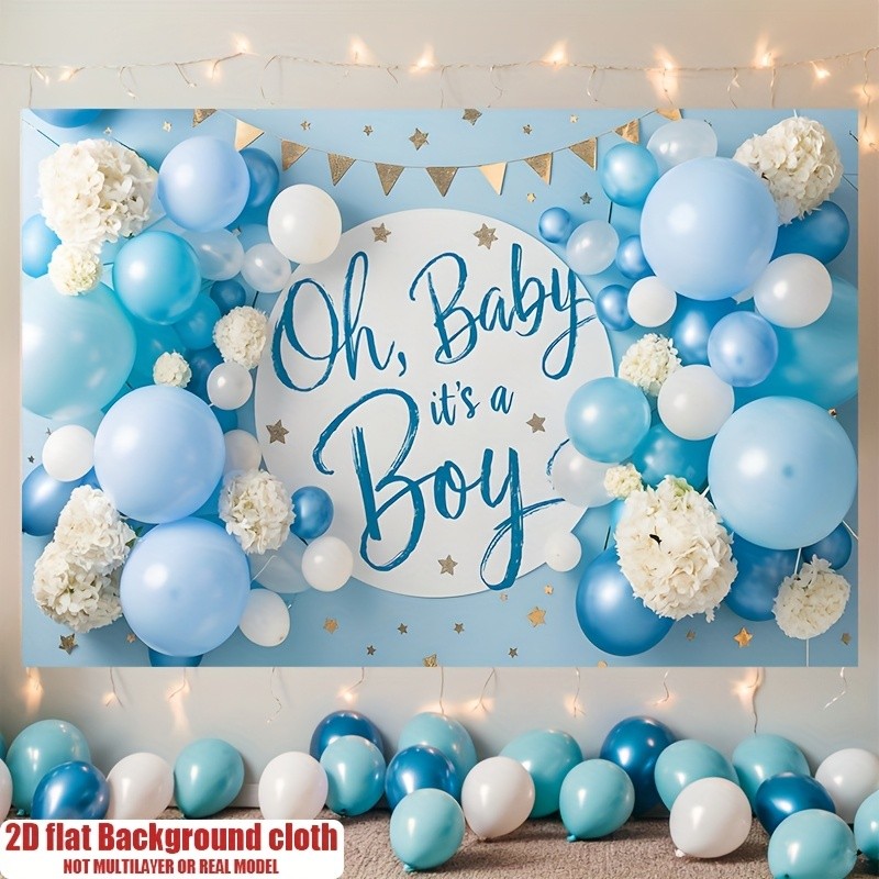 2D flat Banner, 1pc, Baby Shower Party Background Decoration Background Photo ☋