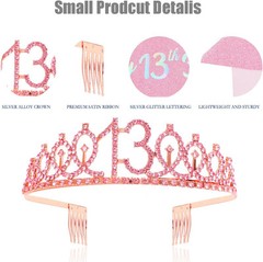 13th Birthday Candle Sash and Tiara Sets,It’s My Rose