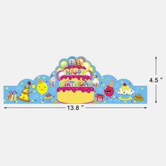 36 Pack Happy Birthday Crowns Paper Hats for Kids School Classroom Celebration