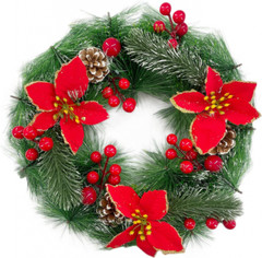 Christmas Wreath 30cm, Decorations Front Door Ornament…