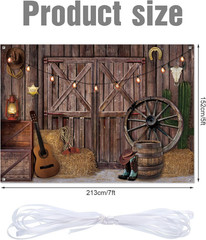 7 x 5 ft Western Party Backdrop Large Western Cowboy Decoration Wild West Photo