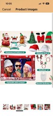 64 Pcs Photo Booth Props Set – Christmas Holiday Party Decorations, Hats, Bal…