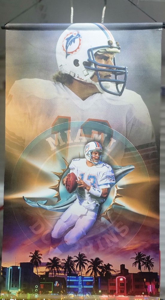 Miami Dolphins Dan Marino hanging scroll banner 20″×36: