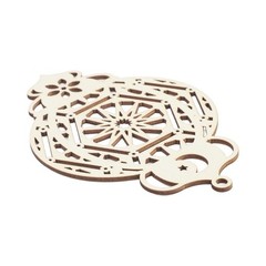 Decorative Wooden Hanging Ornaments Set of 4 for Indoor and Outdoor Spaces