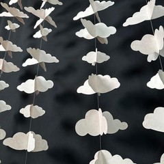 28 Pcs 3D Hanging Pink Clouds Decorations for Baby Shower Party Decoration Fa…
