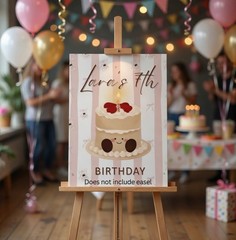 Personalised Printed Jellycat Birthday Foam Board Event Welcome Sign A3