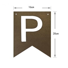 Brown Happy Birthday Banner Party Supplies Handmade Garland Decorations Tropi…