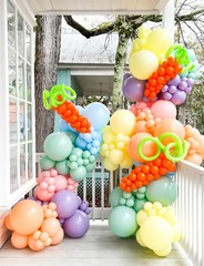 Pastel Rainbow Balloons Arch Garland Kit, Macaron Assorted Color Balloon Arch…
