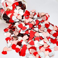 Valentine’s Day Glitter Heart Confetti Bulk – 1600PCS Red, Silver & Rose Gold…