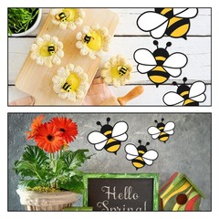 60 Pcs Bee Cutouts Assorted Size Bee Bulletin Board Accent Cutouts for Spring…