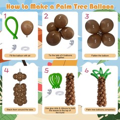 Tropical Balloon Arch Garland Kit, 178Pcs Hawaiian Luau Party Decorations, Gr…