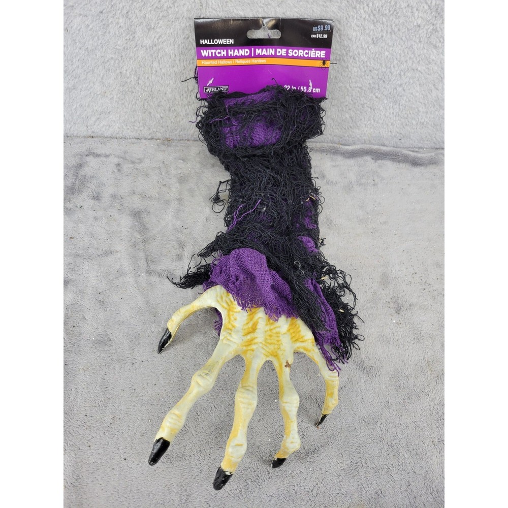 Ashland Halloween Witch Hand Prop Haunted Hallows Spooky Decoration 22″
