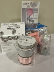 NEW Debi Lilly Design 3’ Light Pink & Silver Baby Shower Hospital Balloon Kit