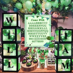 Transparent Baby Shower Balloon Boxes – Set of 7, 78 Letters