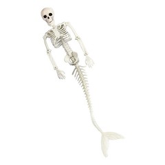 Life Size Skeleton Mermaid Halloween Outdoor Decorations Movable Posable Joints